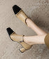 Bicolor Chain Boots
